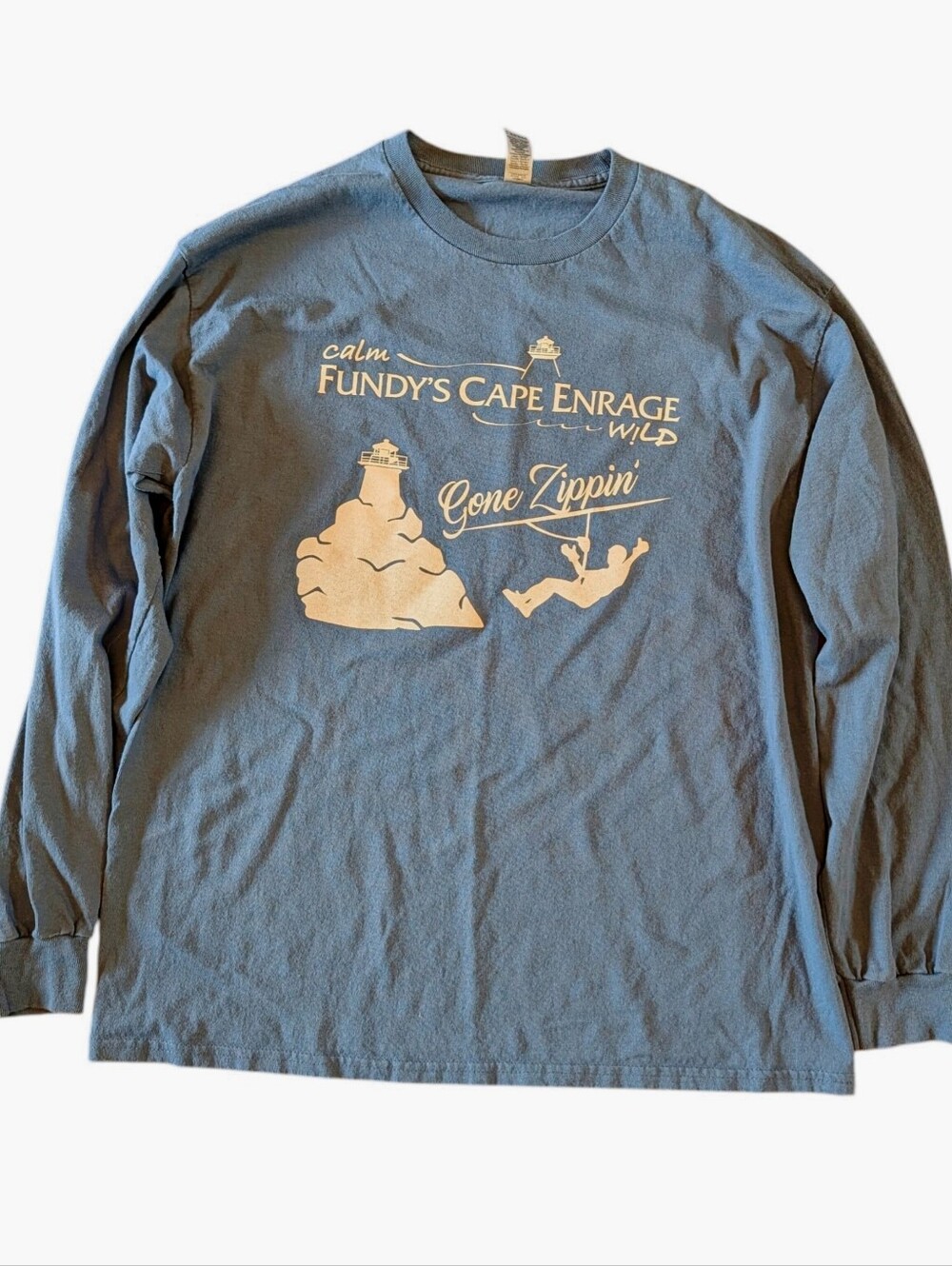 New Brunswick Bay Of Fundy Cape Enrage Zipline Long Sleeve T-shirt